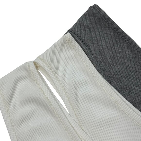 SKIMS Soft Lounge Dipped Thong Team USA Lot of 3 White Heather Gray 4X - Picture 6 of 10